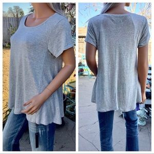 NWT BLANK NYC Raglan Jersey Scoop A-Line HiLo Tourist T-shirt